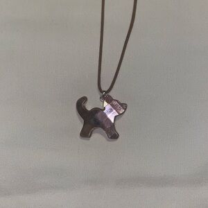 Vintage Swarovski Pink Cat Crystal Necklace